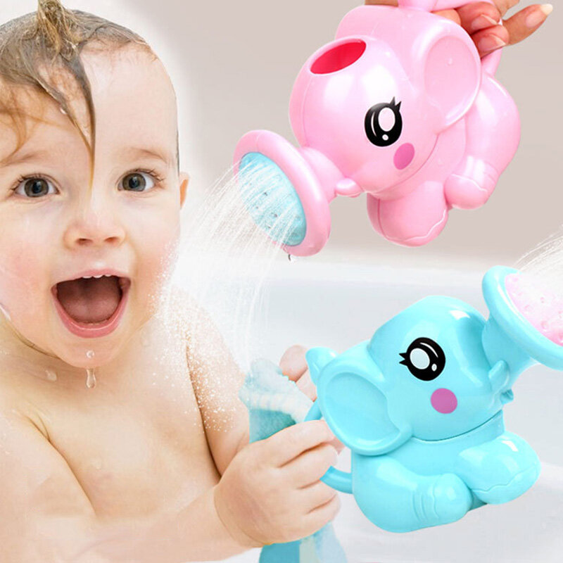 Regadera de elefante para niños, juguetes de baño de plástico con dibujos animados, herramienta de ducha, juguetes de agua para niños