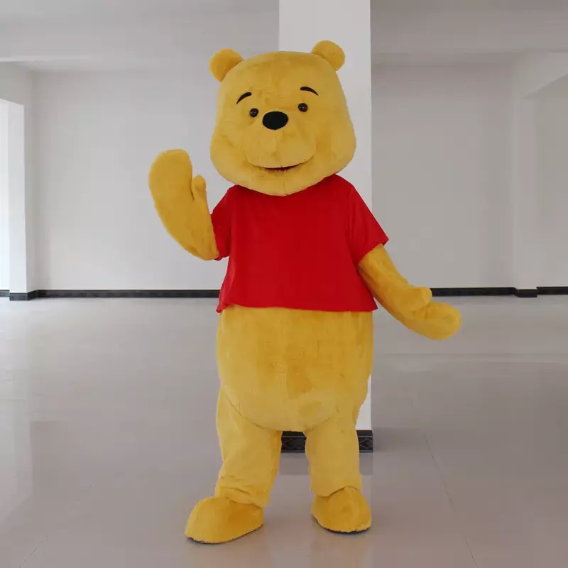 Cosplay kostum maskot beruang, Winnie the pooh karakter kartun Disney, kostum iklan, pakaian mewah, properti karnaval hewan pesta