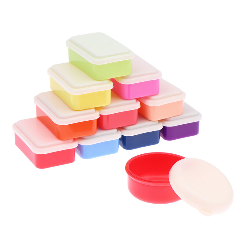 1:12 Poppenhuis Miniatuur Lunchbox Simulatie Plastic Opbergdoos Mini Vers Bewaardoos Voedsel Speelgoed Model Keuken Serviesgoed Decor