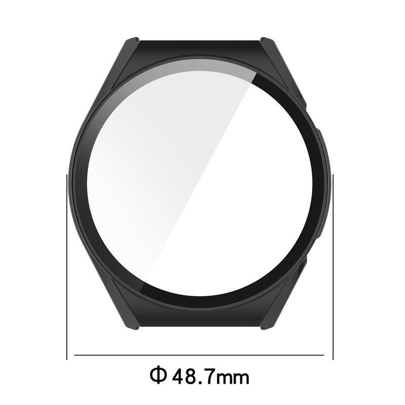 Casing PC 2-In-1 Perlindungan Layar Penuh Cangkang Pelindung Layar Kualitas Tinggi Jam Tangan Pintar Kaca Antigores untuk Xiaomi Mi Watch S1