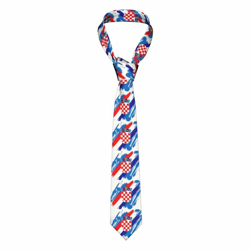 Bendera Formal dari Kroasia leher dasi pria sutra khusus Kroasia patriotik bangga dasi untuk pernikahan Cravat