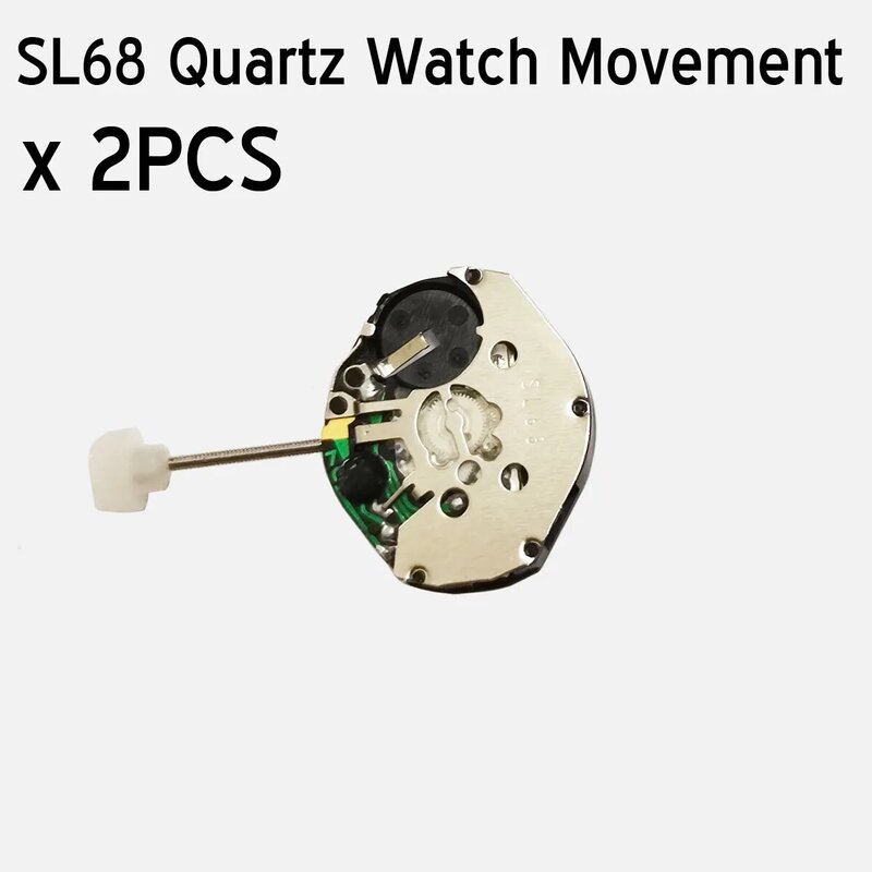 Substituição do movimento do relógio de quartzo, sem calendário, ferramentas de reparo, peças e acessórios, SL68, 2PCs