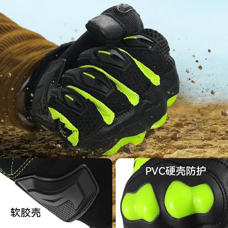 Outdoor Cycling Sports Gloves Summer Breathable Anti-sweat Motorcycle Motorcycle Full Finger Protective Gloves Accessories New