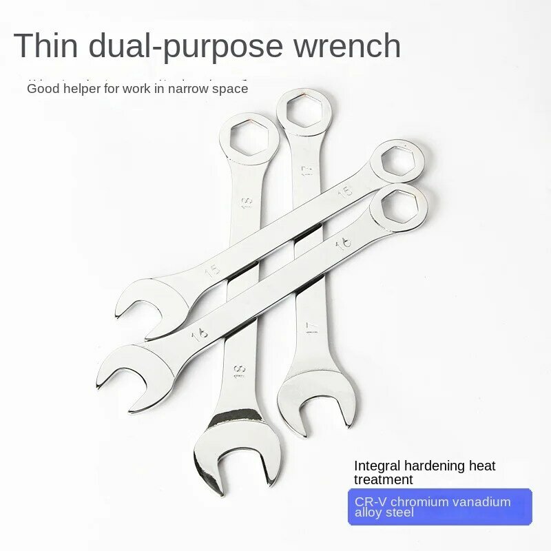 1PC thin combination spanner open-ended and ring wrench for car repair hand tools and household mini wrench