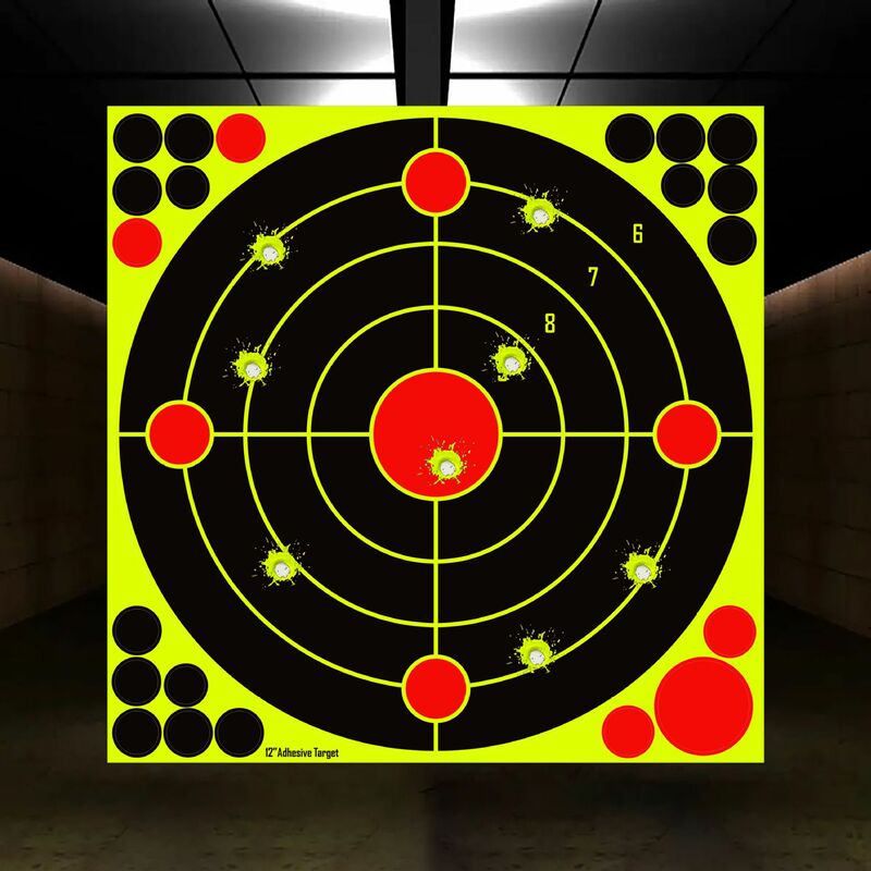 蛍光スプラッターターゲットステッカー、archery範囲の改善、精度を持った精度の練習、12x12 "、10個