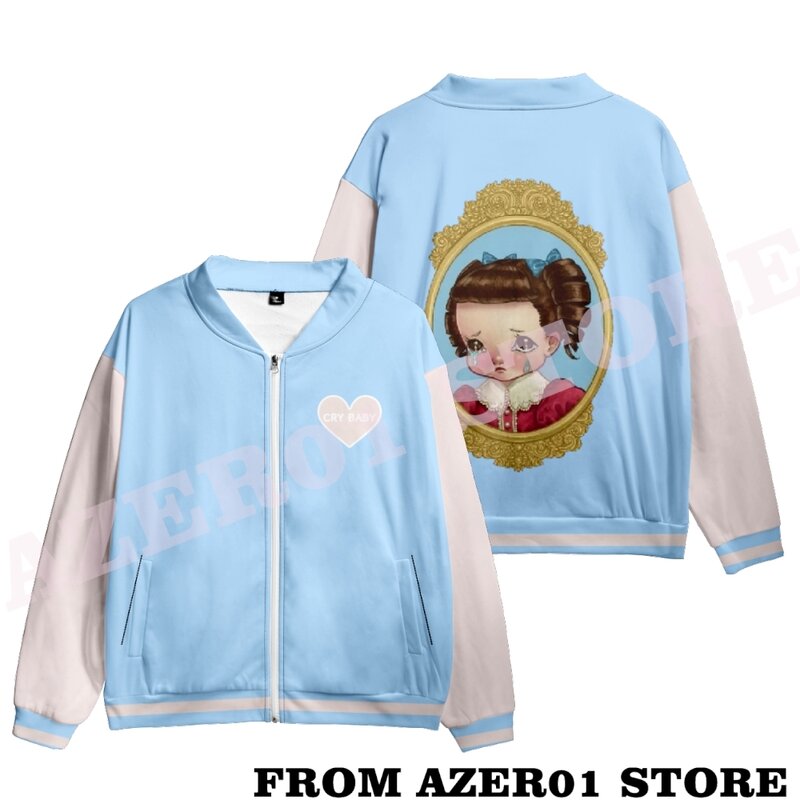 Melanie Martinez Merch Logo Cry Baby 3D jacket winter Hoodies Men/Women casual Baseball Uniform Streetwear sweatshirt