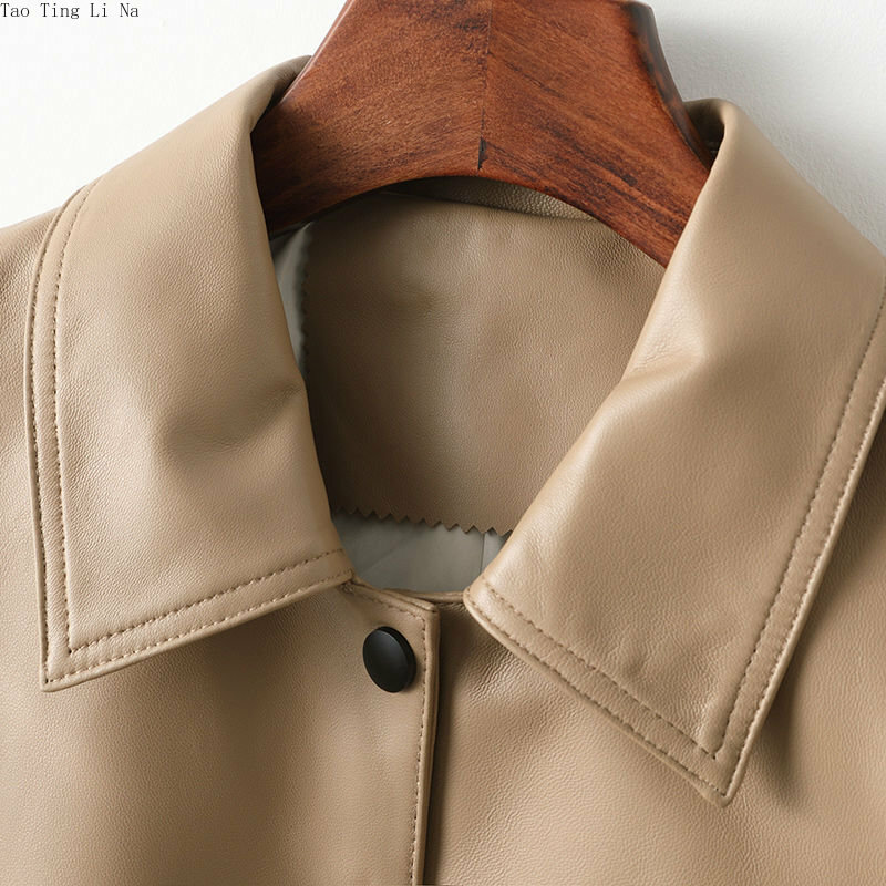 2023 donne nuovo cappotto in vera pelle di montone giacca Casual in vera pelle di pecora H8