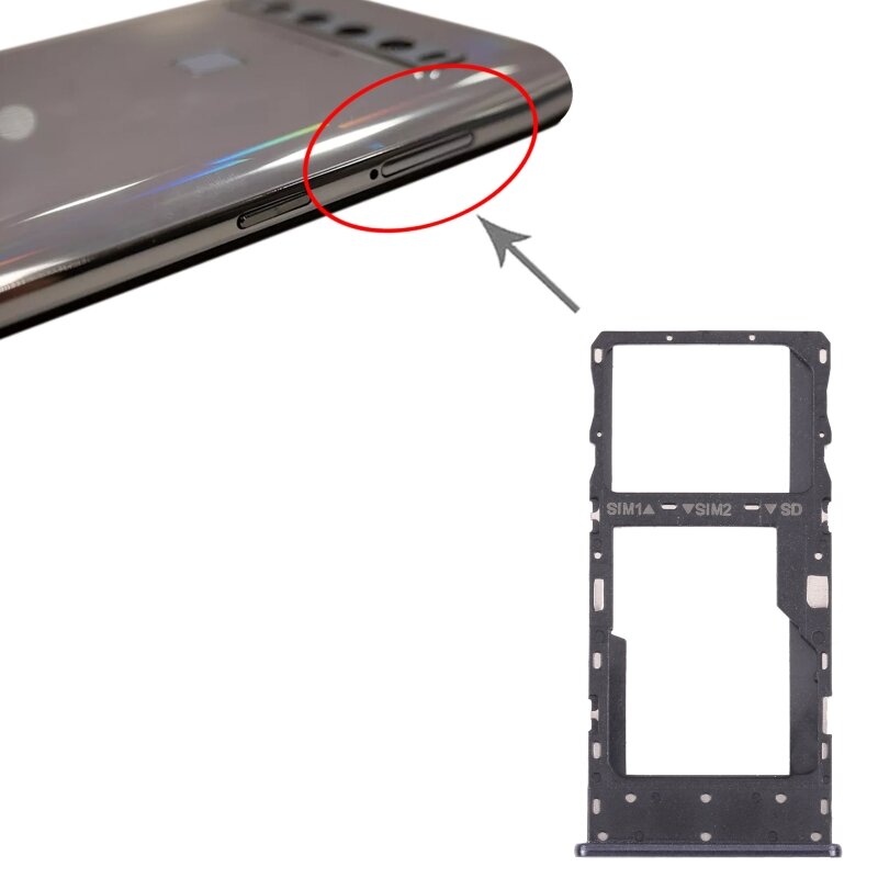 Taca kart SIM + taca kart SIM/taca na karty Micro SD dla TCL 10 5G T790Y T790H tacka na karty SIM część zamienna szuflady na telefon