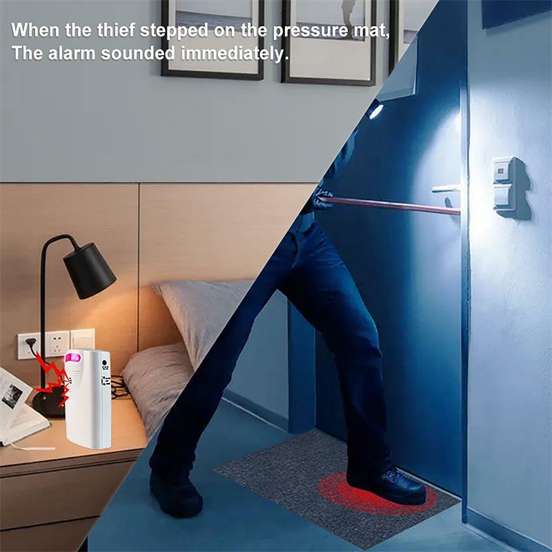 Sistema de timbre y alarma con almohadilla de presión inalámbrica, sistema de seguridad inalámbrico para el hogar para la seguridad del hogar