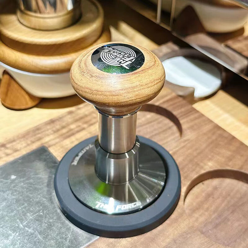 The Force Tamper-martillo de café en polvo, prensa manual de 58,5mm, nivelador de polvo de tela Espresso, herramientas de acero inoxidable, accesorios de cocina
