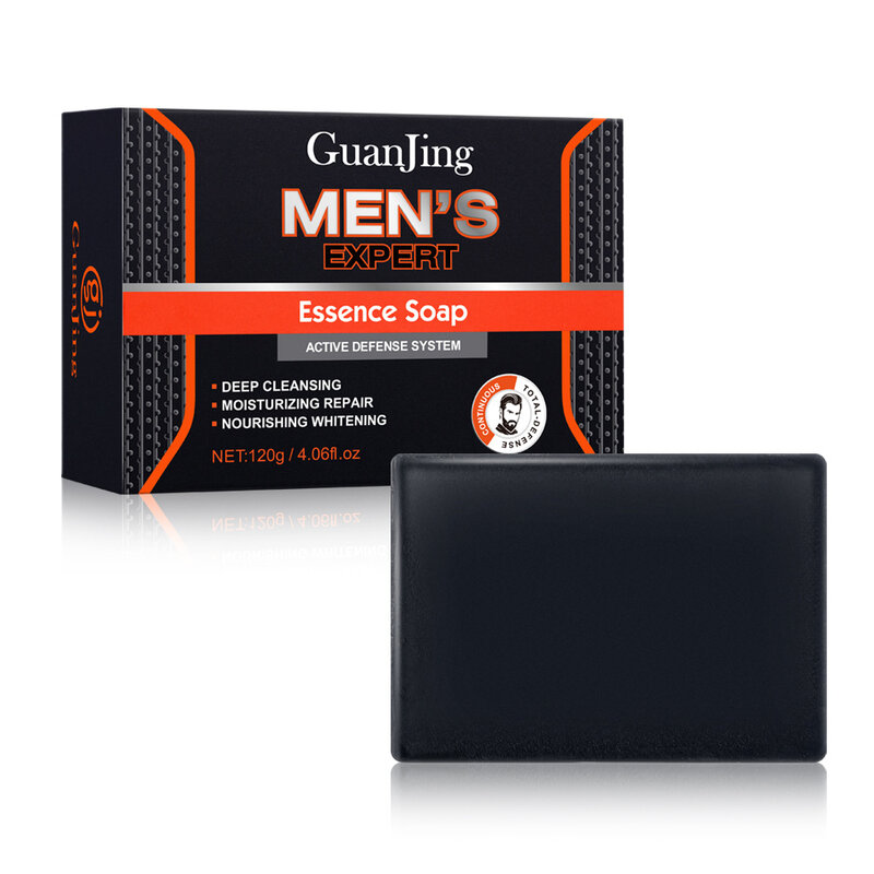 Men's Soap Essence Handmade Soap Mite Removing Moisturizing Brighten Deep Cleansing Pores Anti Acne For Men Face Body Soap