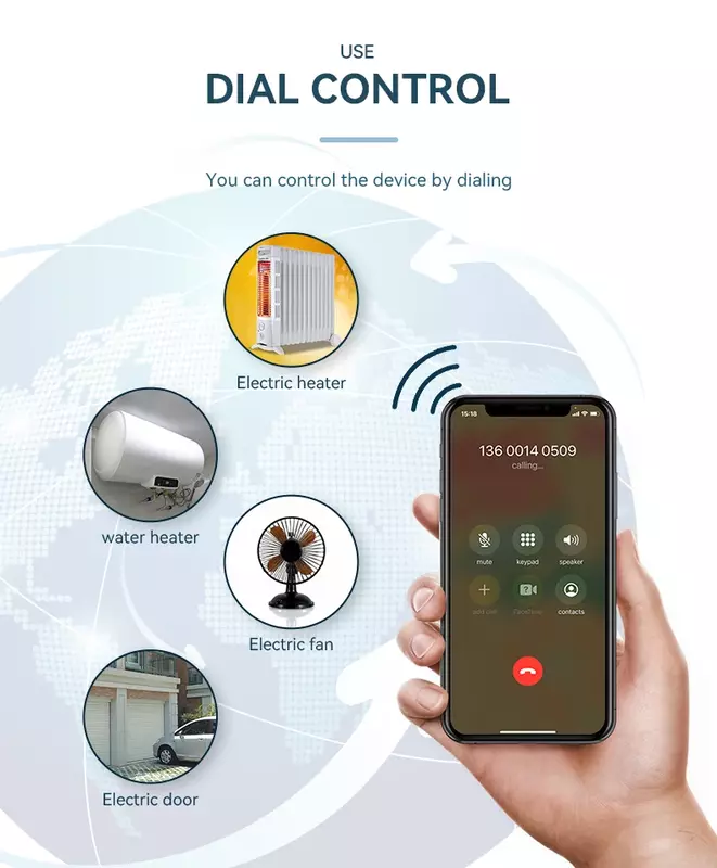 DL2-WLTE-TVC Smart 4G LTE Controller 30A Big Power Relay Switch For Motor ON/OFF Dial SMS WEB APP Control Power Failure Alarm