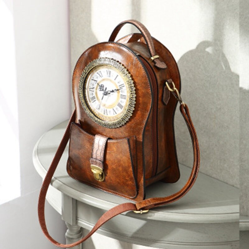 NEW-Ladies Personality Alarm Clock Bag Craft Bag Street Fashion borsa monospalla diagonale