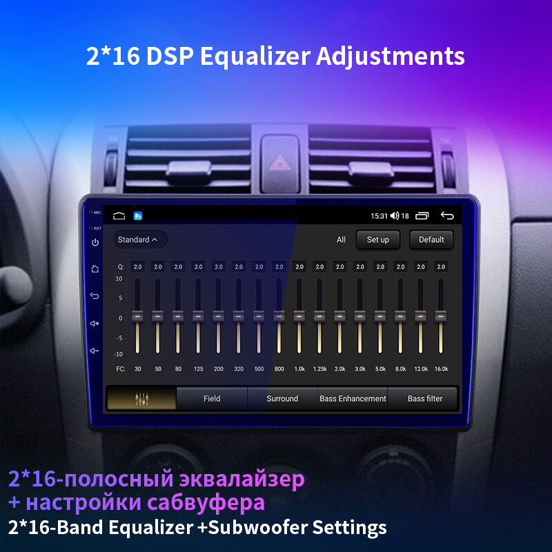 EKIY T7 2Din Android 7 9 10 pollici lettore Video multimediale per auto Radio Stereo universale GPS per Volkswagen Nissan Hyundai Kia Toyota