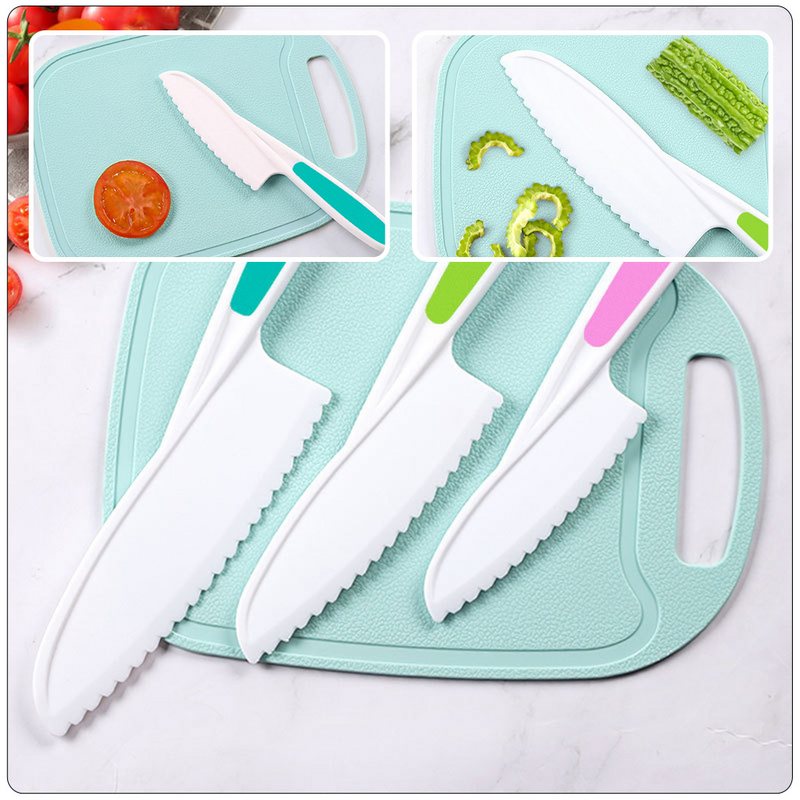 Set papan potong anak-anak, peralatan dapur memotong mainan anak untuk balita sayur buah anak-anak