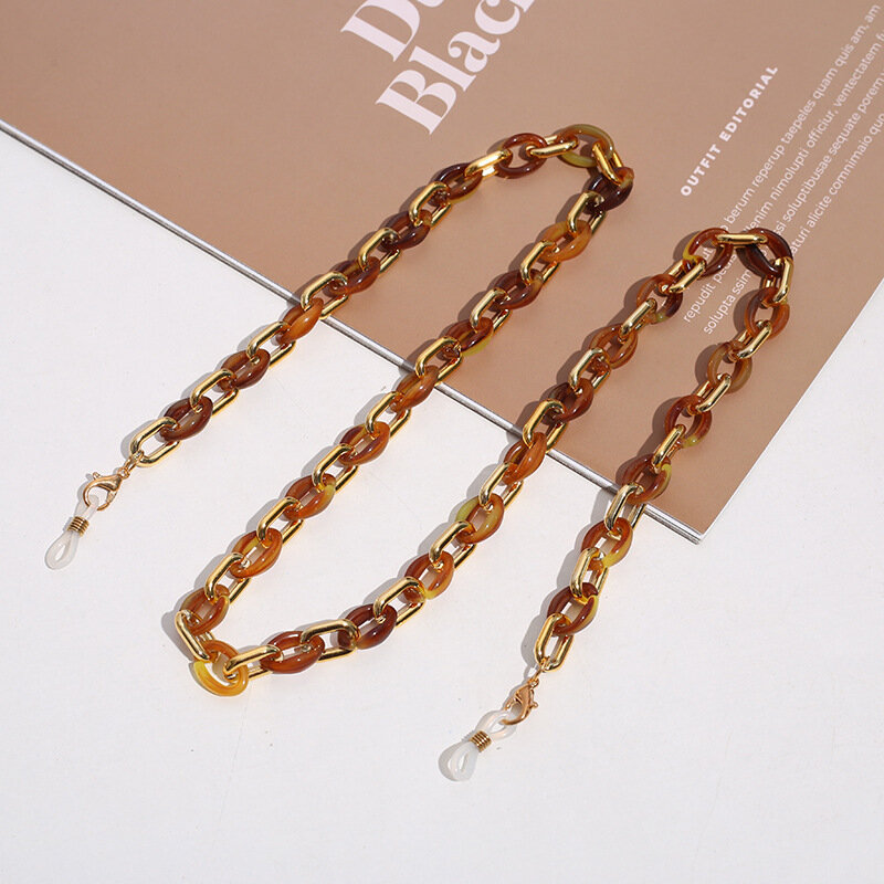 Trendy nouveau en acier inoxydable couleur personnalisée de haute qualité acrylique acétate femmes pendentif collier polyvalent bijoux cadeau