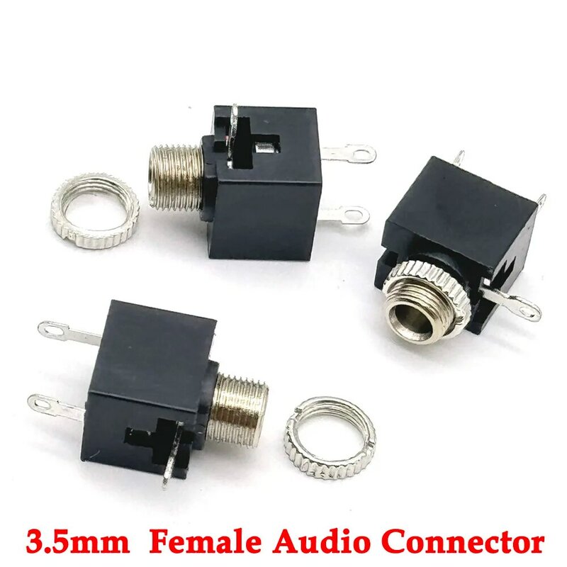Conector de Audio hembra de 3,5mm de buena calidad, Conector de auriculares DIP de 3 pines, piezas de canal Mono, PJ301M, 1/5/10 PJ-301M