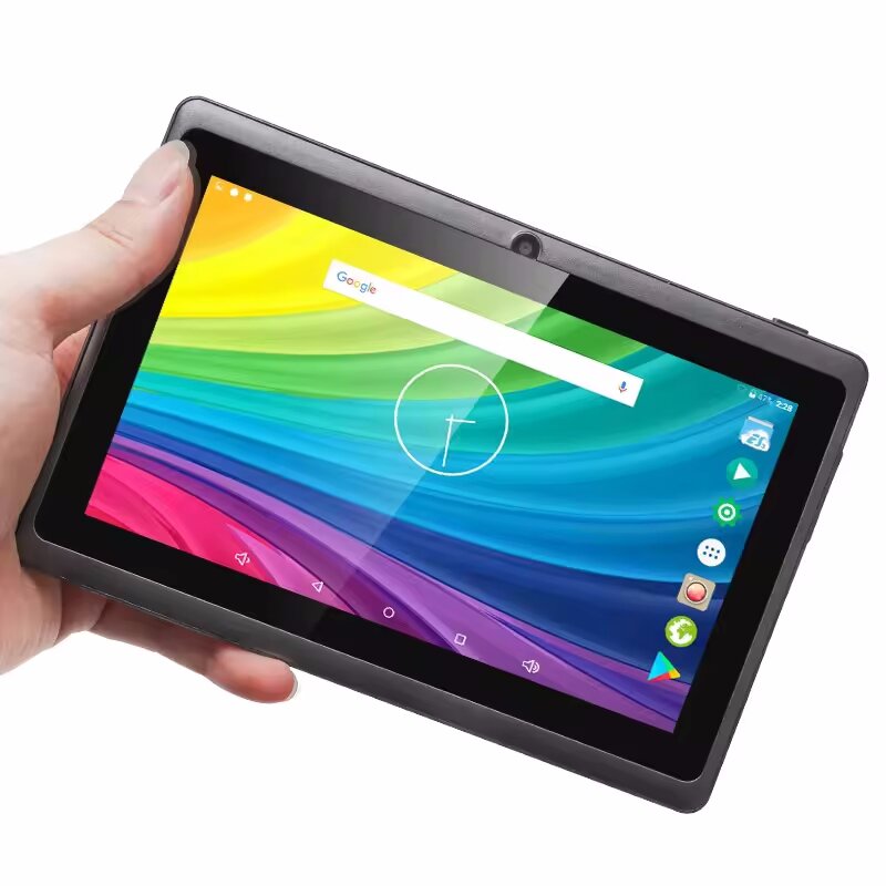 Najlepiej sprzedające się Tablet z systemem Android 10 7 Cal Tablet 2GB RAM 16GB ROM Allwinner A33 czterordzeniowy podwójny aparat 1024 x 600IPS