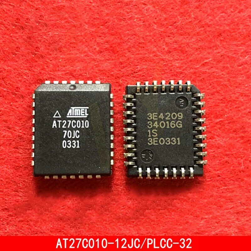Puce microcontrôleur AT27C010 AT27C010-12JC PLCC32 MCU, 1 à 5 pièces, en Stock