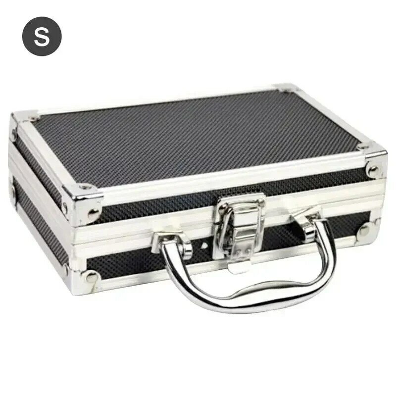 Портативный алюминиевый ящик для инструментов, портативный ударопрочный органайзер для инструментов с губчатой подкладкой