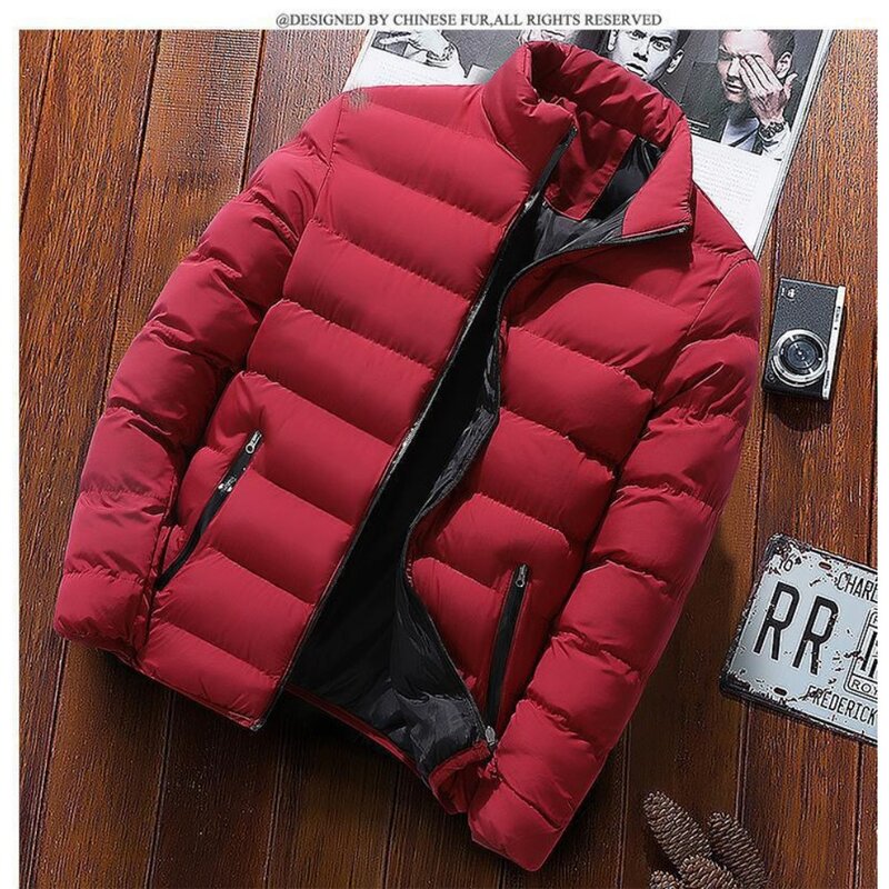 2024Men's Fall Winter Coats Fashion Padded Jacket For Men Coat Warm Clothing Men's Parka Plus Size M-6XL