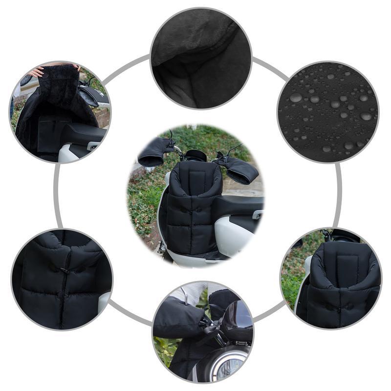 Wind Protective Quilt Motorcycle Leg Cover Leg Lap Apron Cover Windproof Warm Cover Knee Protection With Cycling Gloves For Moto