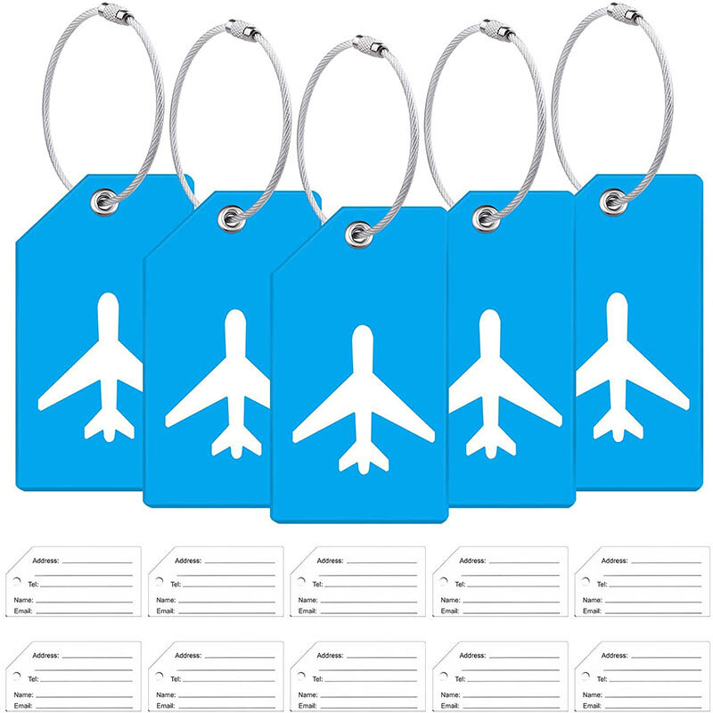 Kobiety mężczyźni akcesoria podróżne silikonowe etykiety na bagaż walizka ID nazwa adres uchwyt przywieszka do bagażu Unisex etykieta wysoka jakość