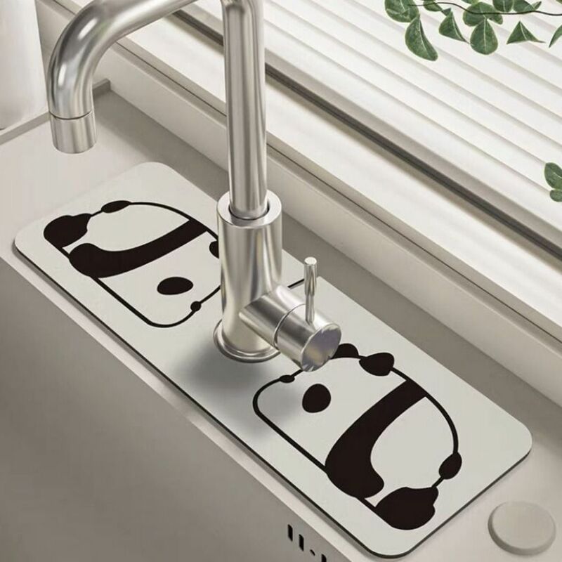 Tapete de proteção torneira absorvente, Faucet Drain Pad, Tapete de proteção de bancada para pia de cozinha do banheiro