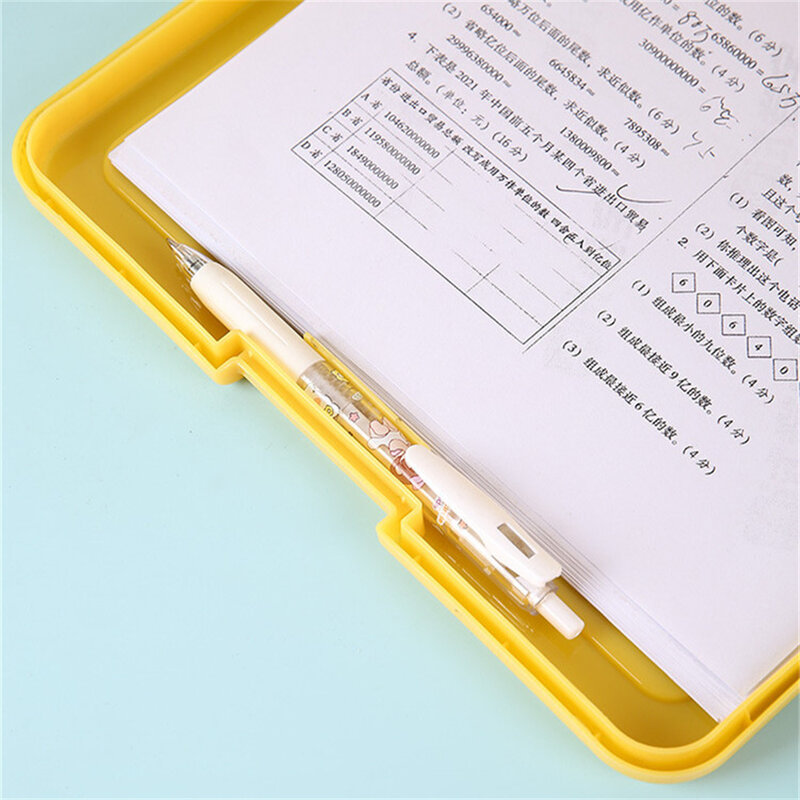 Multifunctional Writing Board File Folder Document Storage Box A4 Folders Book Pad Clamp PP Transparent Stationery Storage Box
