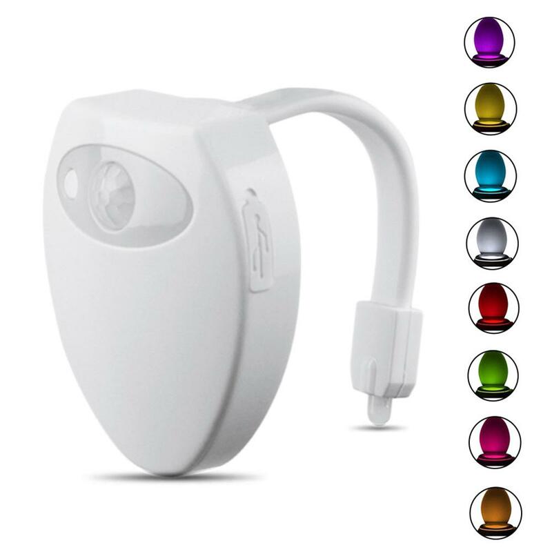 1~5PCS Motion Sensor Toilet Lights USB LED Colors Rechargeble Waterproof for Tiolet Bowl WC Luminaria Lamp For Bathroom Washroom