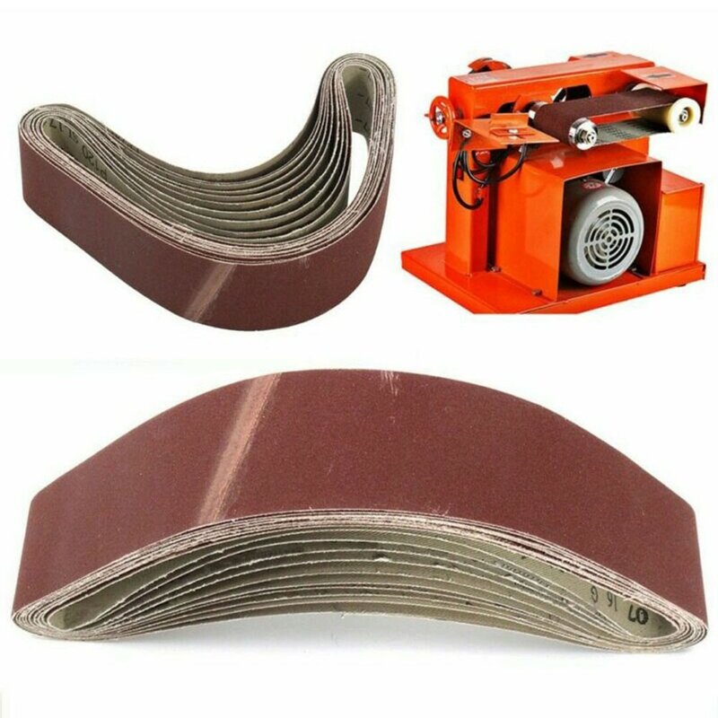Cinturones de lijado abrasivos, herramientas de lijadora de molienda de madera, óxido de aluminio 50x686, 60/80/100/120/150/180/240/320/400/600/800/1000/