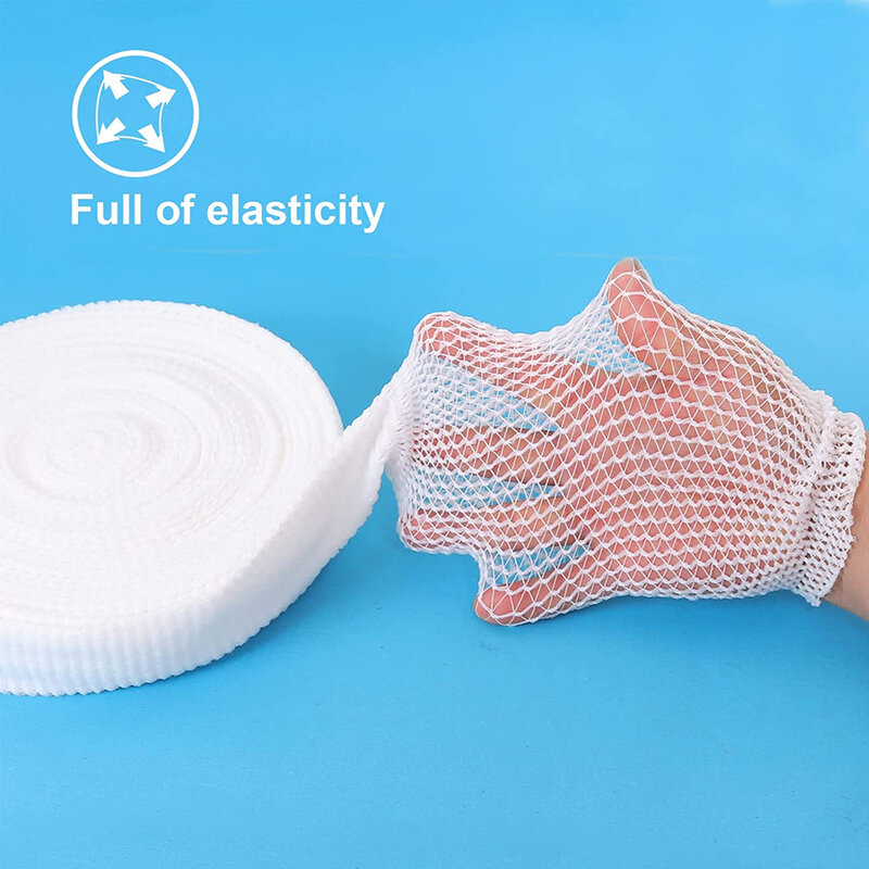 1Roll Elastic Net Dressing Tubular Bandage Non Woven Fabric Breathable Wound Dressing Stretch Bandage for Thumb Toes
