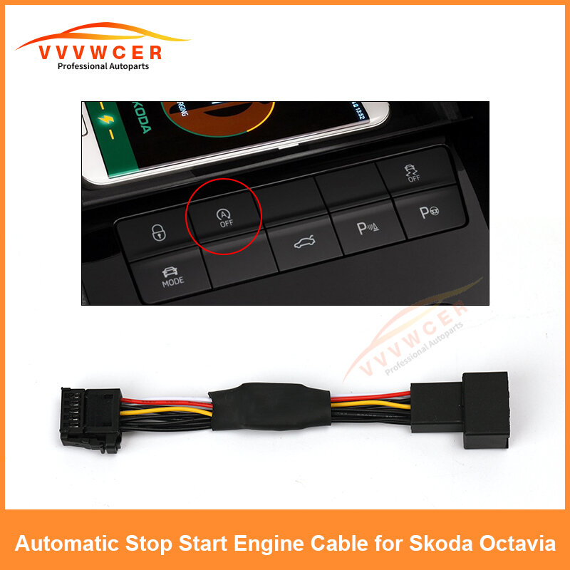Cable eliminador automático de arranque/parada para Skoda Octavia Superb Kodiaq Karoq, sistema de motor de arranque de parada automática, dispositivo de apagado