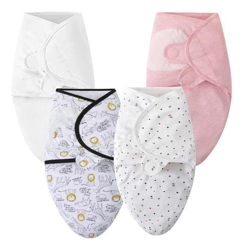 Sacos de dormir para bebés recién nacidos, envoltura envolvente de capullo, 100% algodón, manta para bebés de 0 a 6 meses