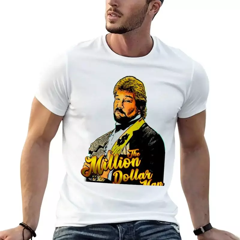 Camiseta de The Million Dollar para hombre, Camisa de algodón de anime, top de verano