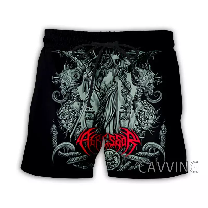 CAVVING 3D Printed  Agressor Band  Summer Beach Shorts Streetwear Quick Dry Casual Shorts Sweat Shorts for Women/men