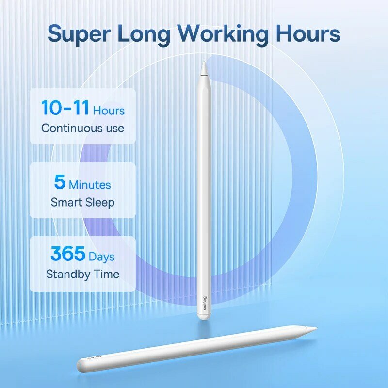 Pen Stylus iPad Apple Pencil generasi ke-2, pena Stylus untuk iPad Apple Pencil dengan pengisian daya nirkabel magnetik Bluetooth dan penolakan telapak tangan sensitif