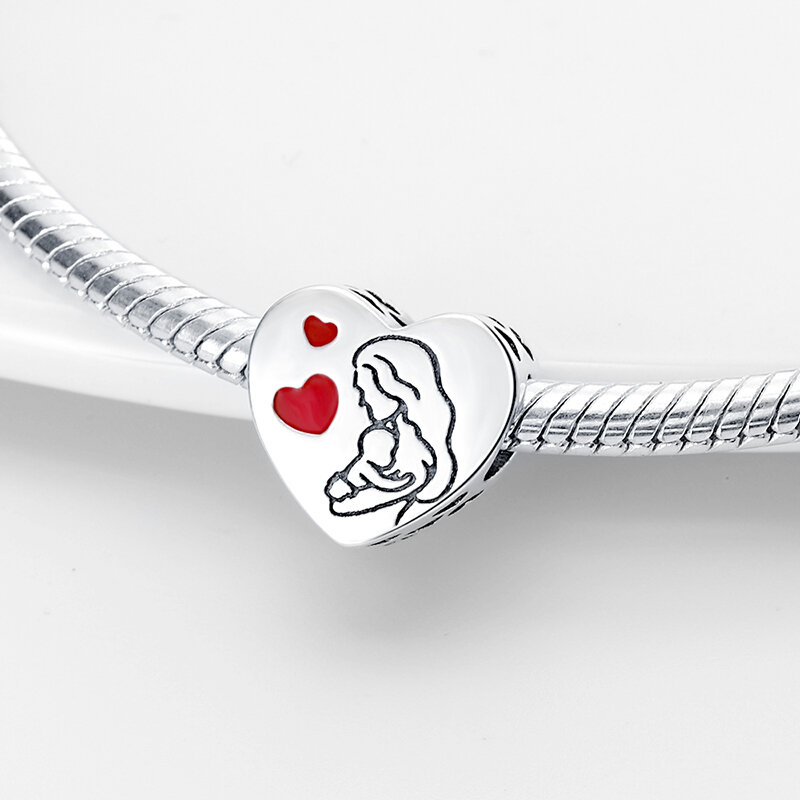 2024 Hot Selling Heart Shape Collection 925 Sterling Silver Beads Suitable for Pandora Charm Original Bracelet DIY Jewelry Gift
