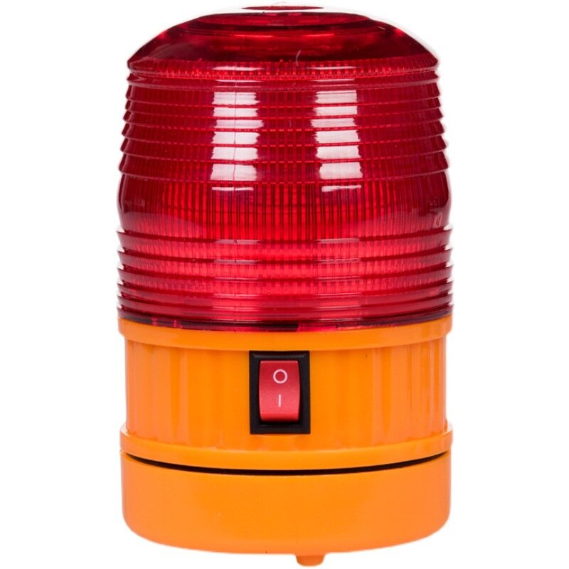 ไฟเตือนแบบชาร์จไฟได้220V แม่เหล็กดูดซับไฟกระพริบสีแดงรถบรรทุกประเภทแบตเตอรี่สำหรับการก่อสร้างถนน