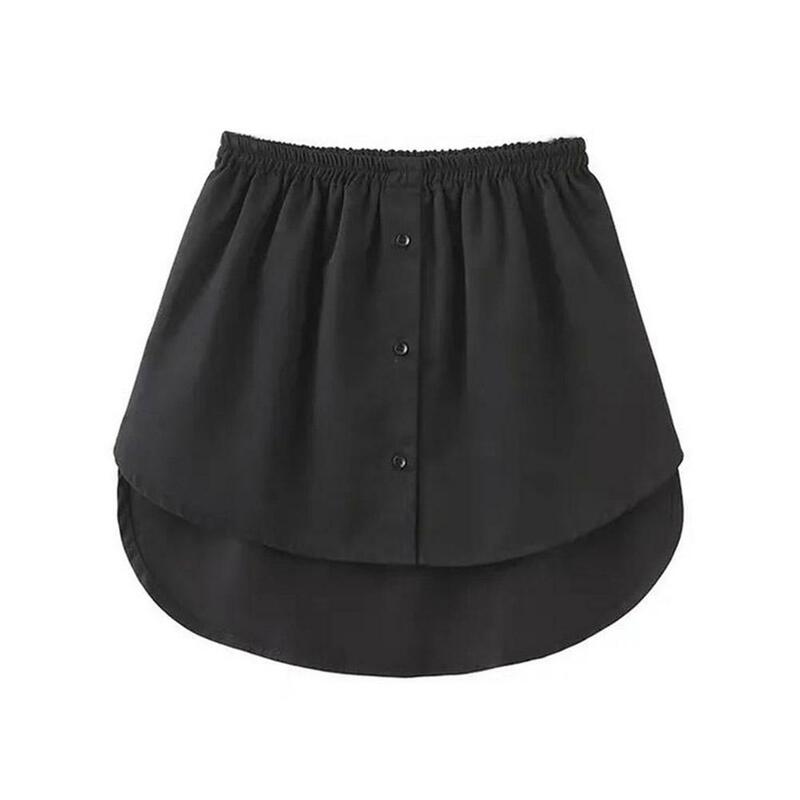 Съемная нижняя юбка, женская рубашка с имитацией неравномерной юбки, удлинитель подола, имитация хлопка, блузка, мини юбка с 5 размерами по подолу C8l1