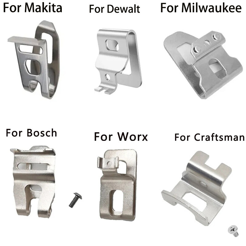 Kait sabuk bor listrik untuk Makita/Bosch/Dewalt/Milwaukee/Worx 18V 20V kunci pas bor nirkabel pemegang klip bagian alat kait