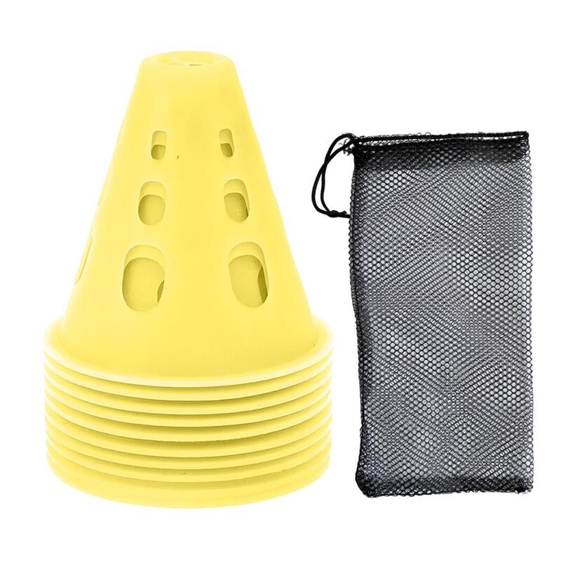 10pcs/lot Colorful Skate Pile Cup Windproof Roller Cones Agility Skating Slalom Marking Skateboard Training Cone Marker W6P2