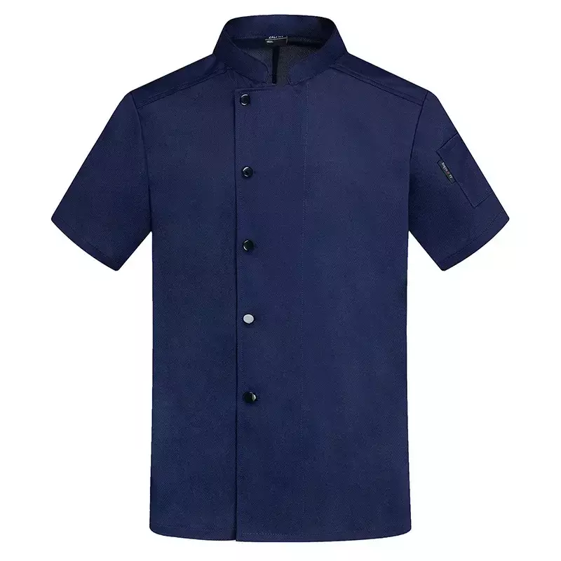 Work Hotel Logo Baker Cook Sleeve t-shirt Mesh Coat abbigliamento uniforme traspirante Chef Short Restaurant cameriere