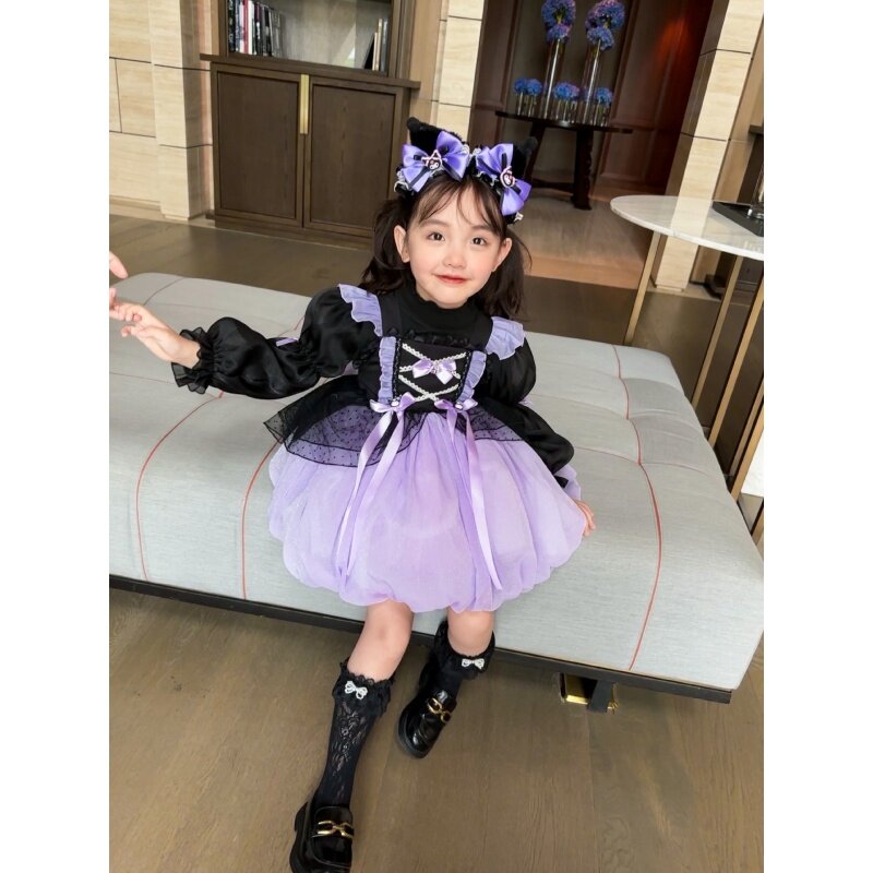 Girls' Autumn New Cos Children's Clow M Princess Luminous Sleeveless Puffy Lantern Dress
