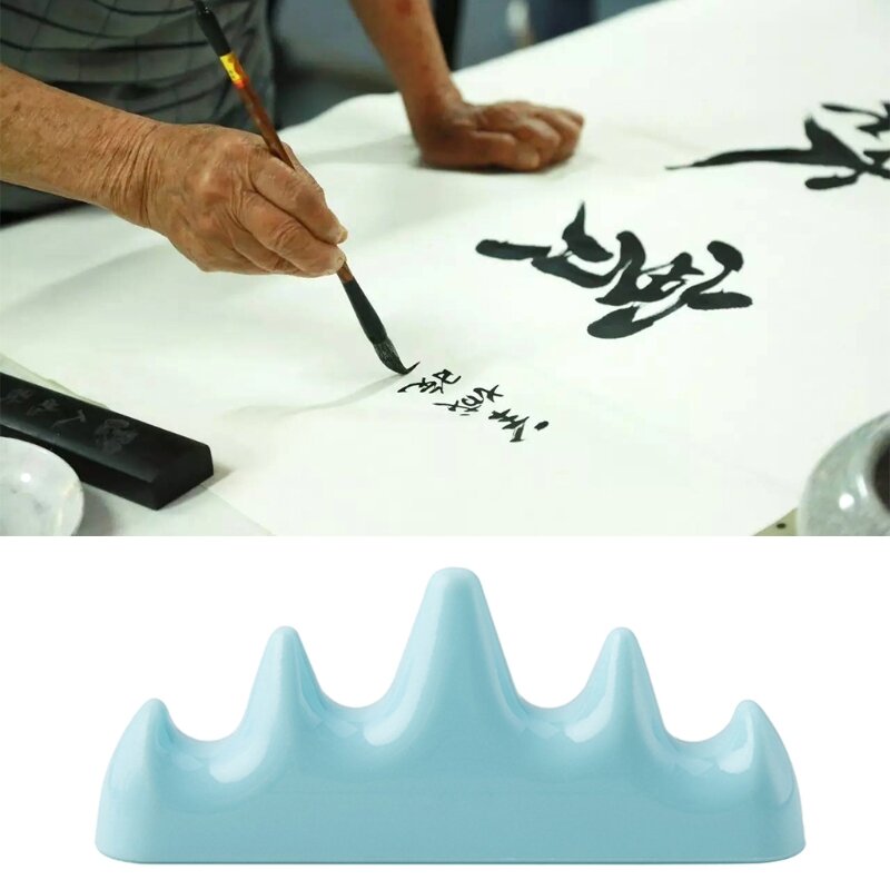 Y1UB Retro Chinesische Pinsel Halter Rack Kalligraphie Pinsel Display Ständer für Anfänger Kind