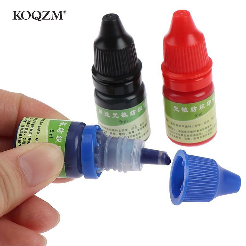 5ml Ink Waterproof Ink Special Ink For Students Children Name Stamp Textile Clothes Printing On Clothing Wash Not Fade