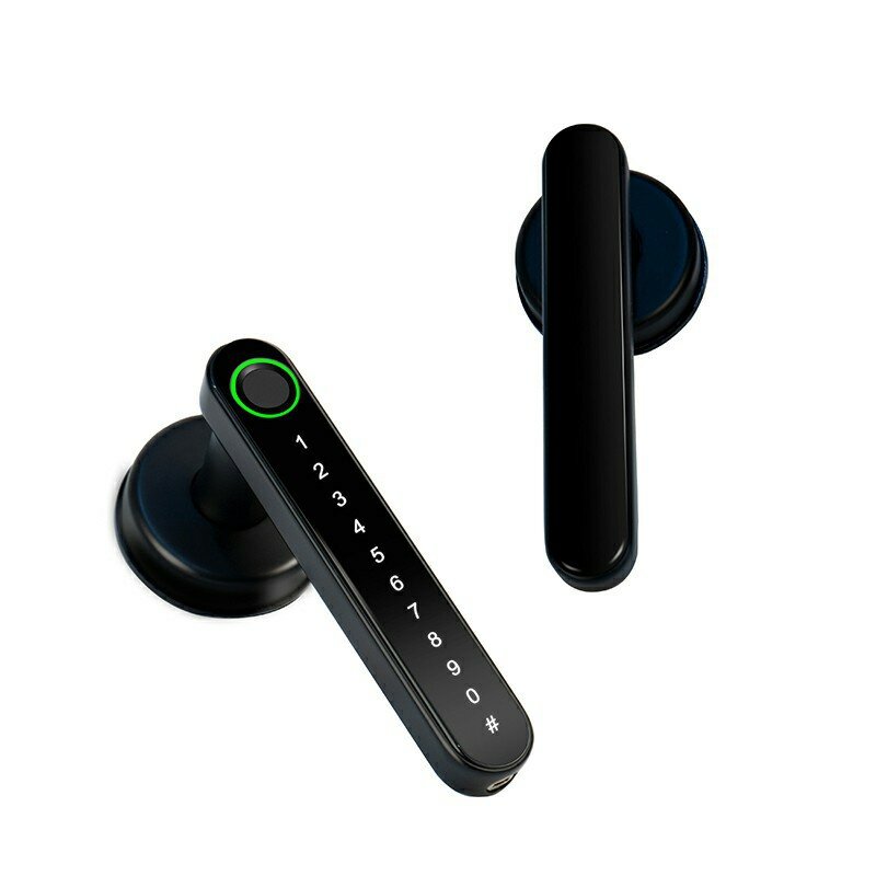 Pintar Tuya TTlock Bluetooth Aplikasi Kunci Kombinasi Sidik Jari Tanpa Kunci Keamanan Pegangan Pintu untuk Rumah