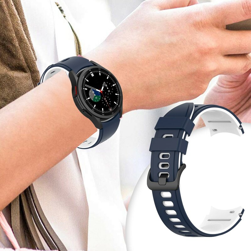 Suitable For Samsung Galaxy Watch 4th Generation 40/44mm Watch High Quality Two Color Silicone Strap Replacement Strap