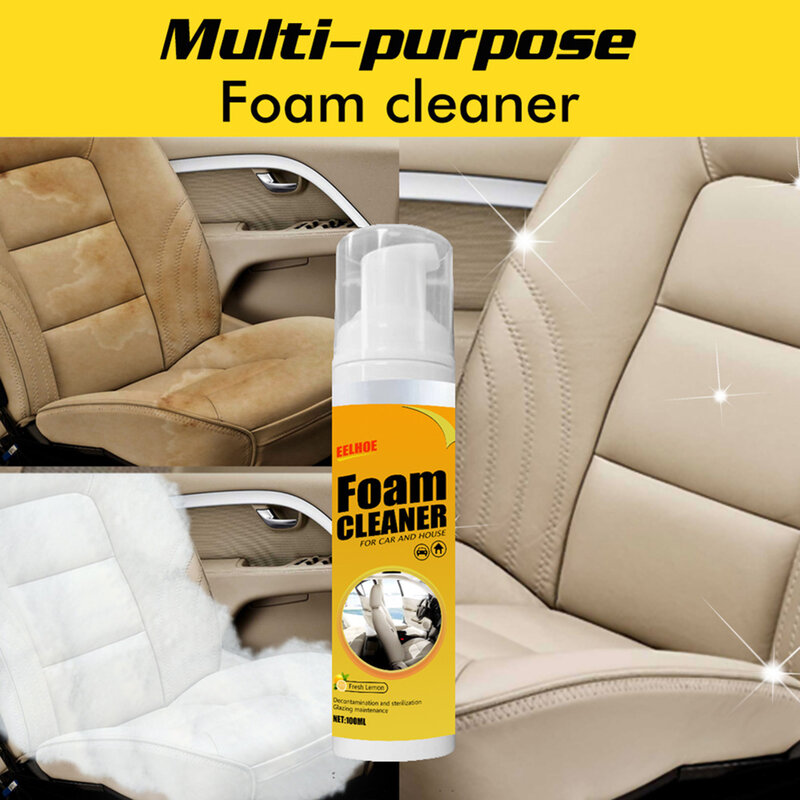 Limpiador de espuma multifuncional para coche, Spray eliminador de suciedad y grasa de óxido para todo tipo de interiores de vehículos, accesorios para automóviles espuma magica para limpieza de automovil