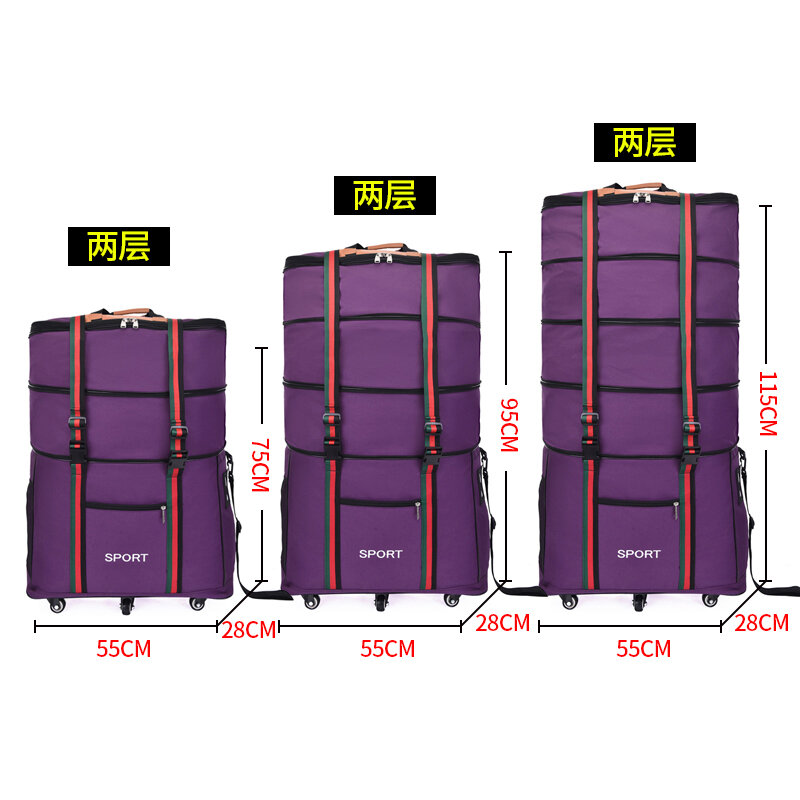À prova dwaterproof água viagem portátil rolando mala de transporte aéreo saco unisex expansível dobrável oxford mala sacos com rodas